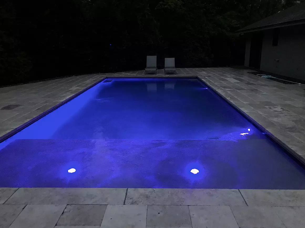 view of the Outdoor pool at night