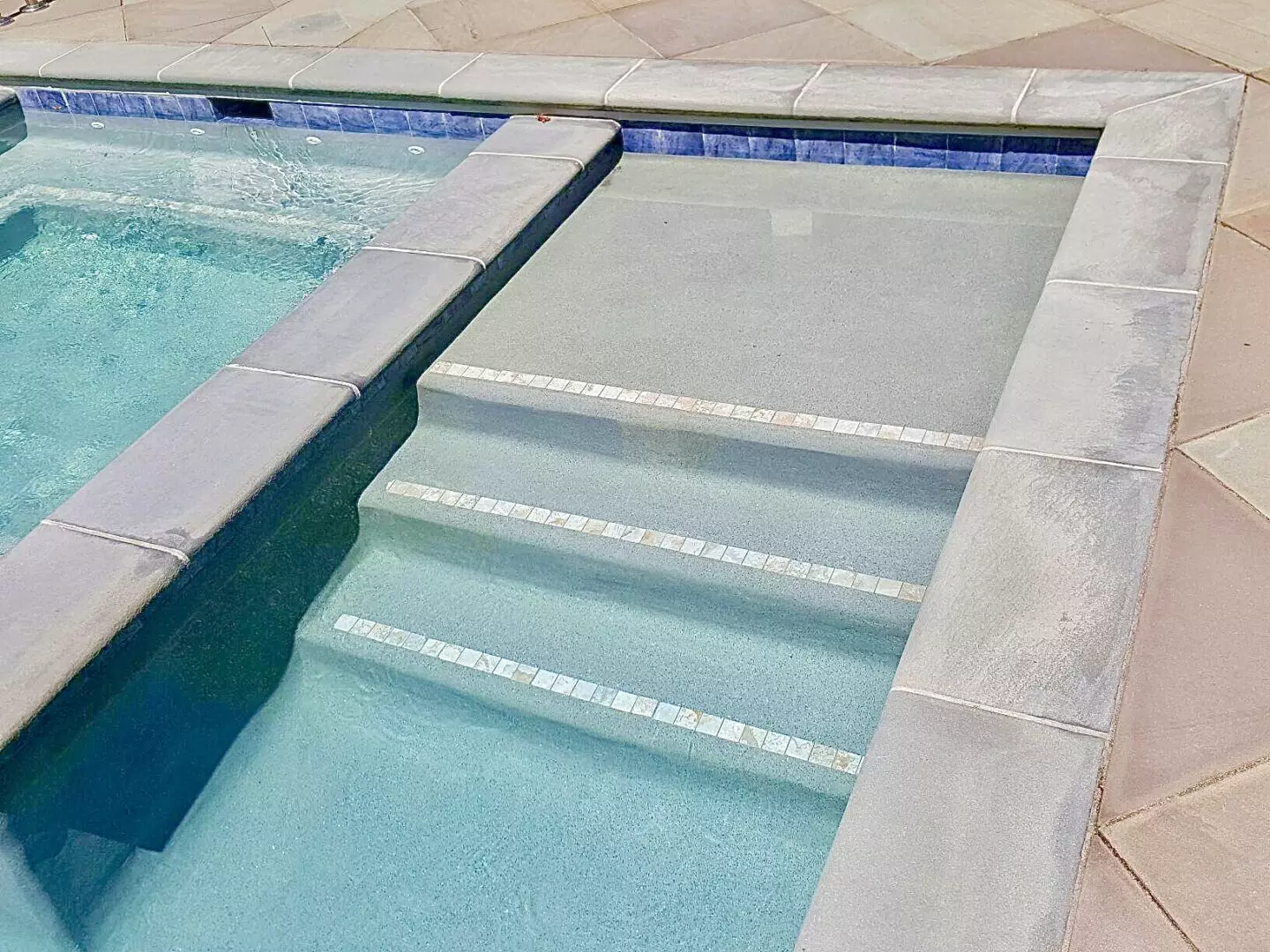 Three-Step Stairs of a Pool